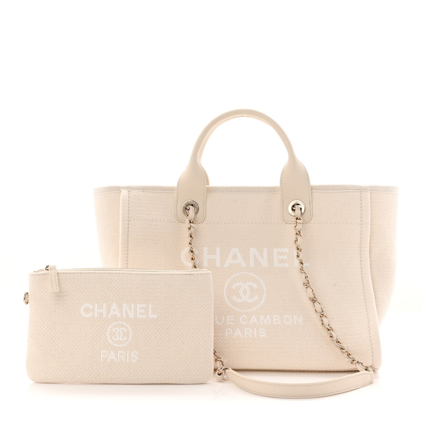 Mixed Fibers Small Deauville Tote White