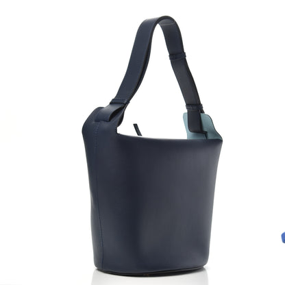 Burberry Supple Calfskin Medium Bucket Mid Indigo 4 of 15