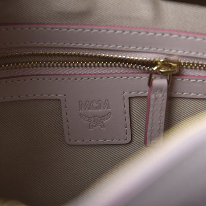 MCM Visetos Floral Leopard Essential Boston Bag Pink 8 of 9