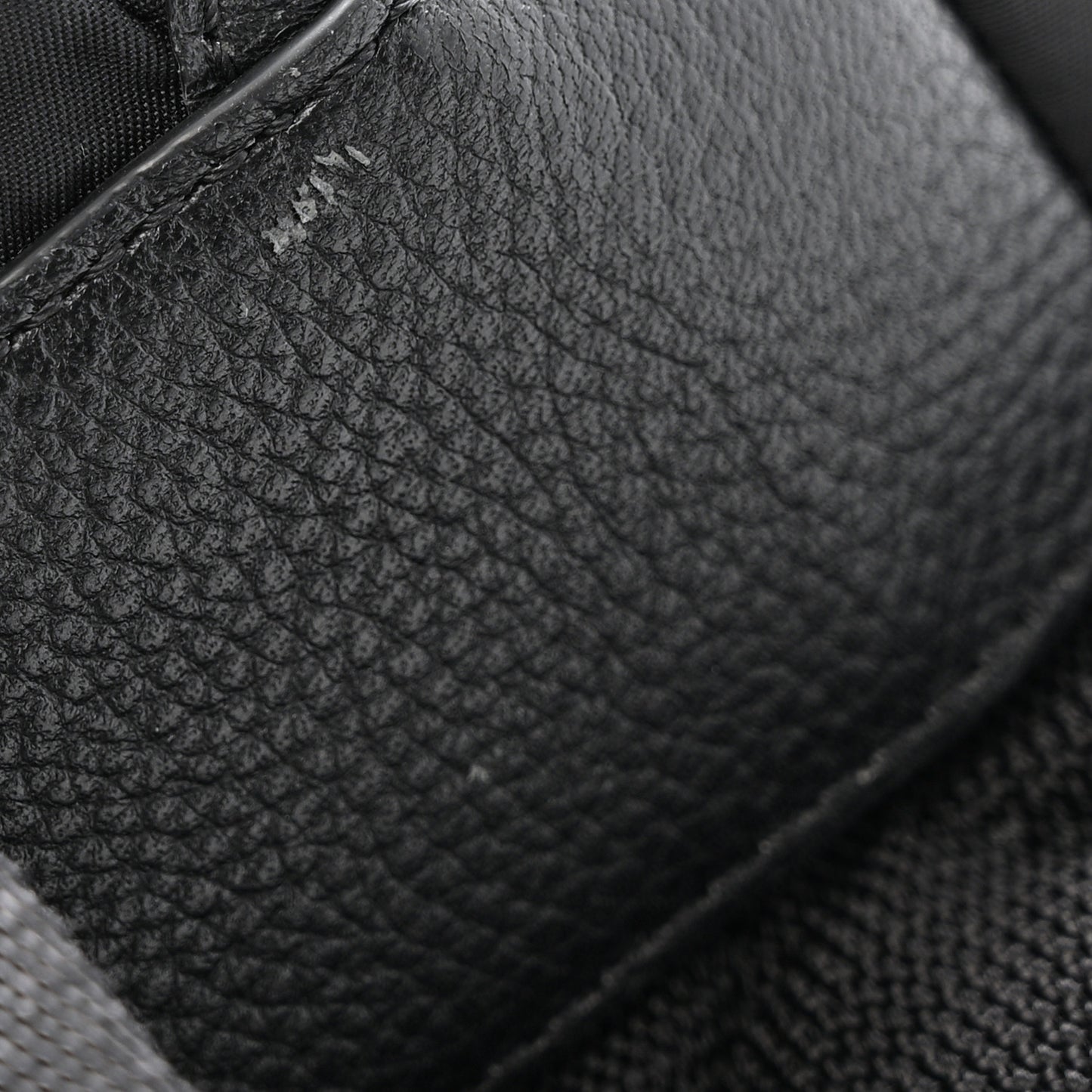 Nylon Grained Calfskin Watson Diaper Bag Black