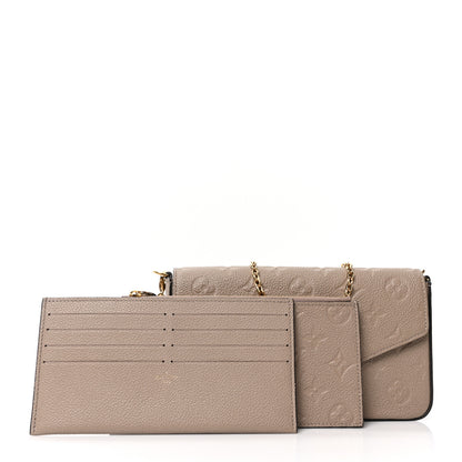 Louis Vuitton Empreinte Pochette Felicie Chain Wallet Tourterelle 3 of 11