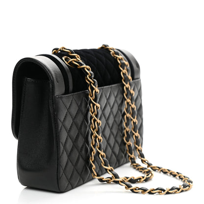 Chanel Metallic Lambskin Velvet Quilted Medium Flap Black 3 of 11