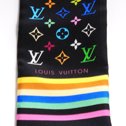 Louis Vuitton Silk Monogram Multicolor Bandeau Black 3 of 5