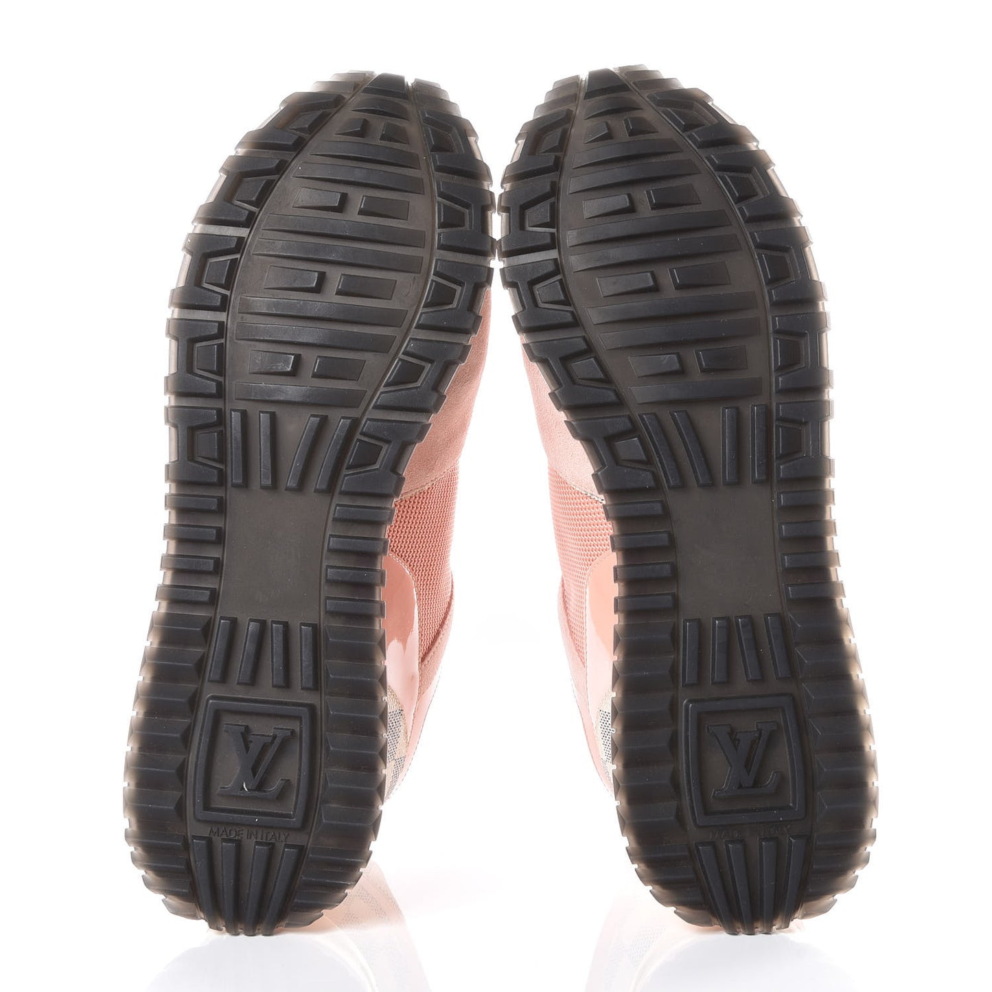 Suede Damier Azur Run Away Sneakers 38.5 Pink