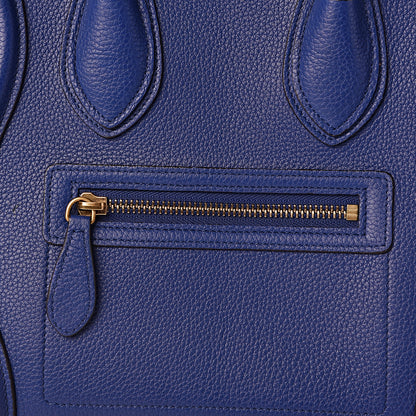 Celine Drummed Calfskin Micro Luggage Indigo 14 of 15
