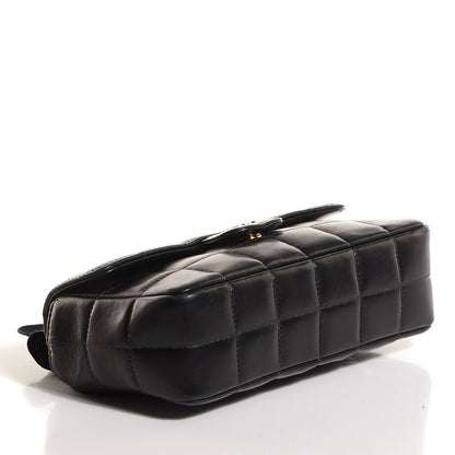 Chanel Lambskin Chocolate Bar Quilted Camellia Mini Flap Black 4 of 7
