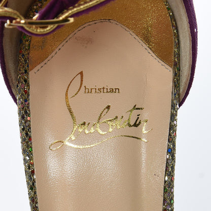 Christian Louboutin Suede Mignons 120 Sandals 37.5 Amethyst 8 of 11