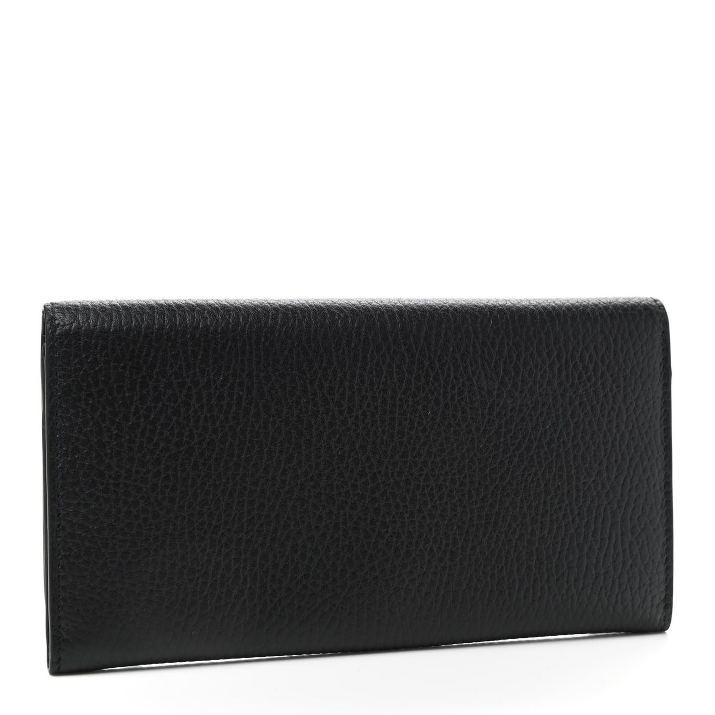 Pebbled Calfskin Interlocking G Continental Wallet Black