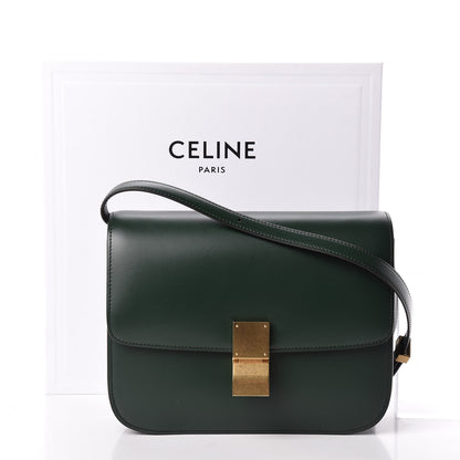 Celine Box Calfskin Classic Box Medium Flap Bag Dark Green 11 of 11