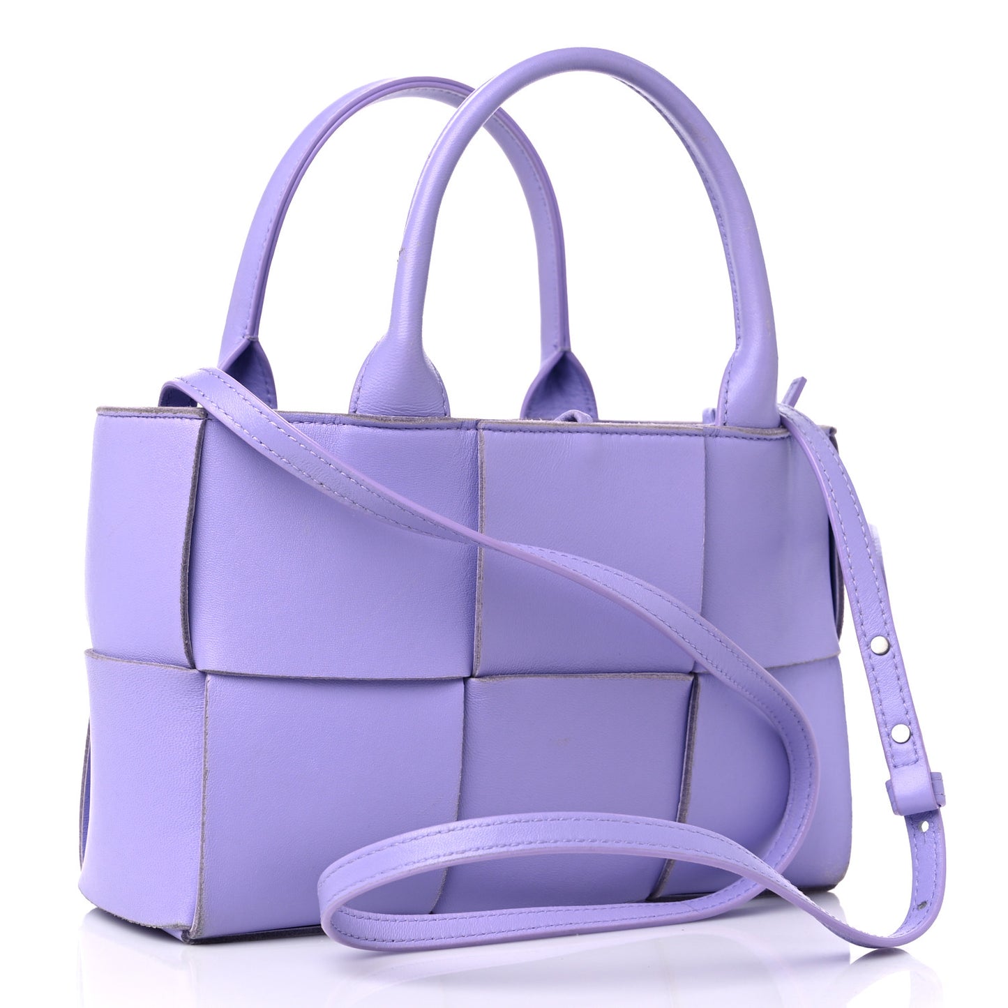 Nappa Maxi Intreccio Mini Arco Tote Wisteria
