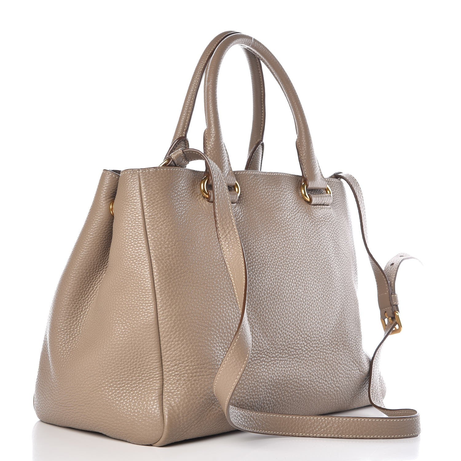 Prada Vitello Daino Shopping Tote Pomice 4 of 13