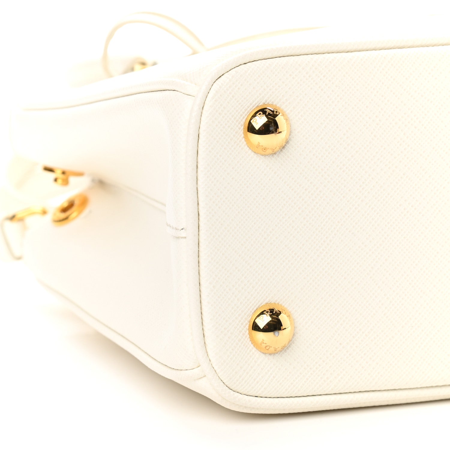 Prada Saffiano Mini Galleria Double Zip Tote Bianco 5 of 11