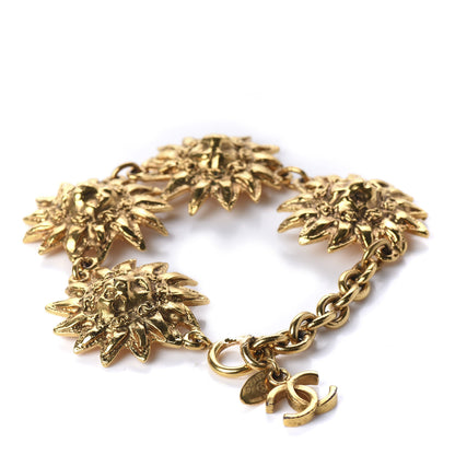 Chanel Leo Lion Sun Medallion Bracelet Gold 3 of 5