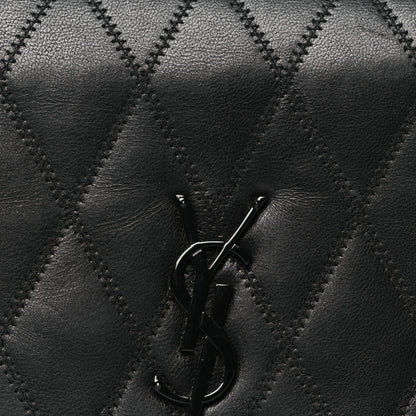 Saint Laurent Lambskin Diamond Quilted Monogram Angie Chain Bag Black 8 of 12