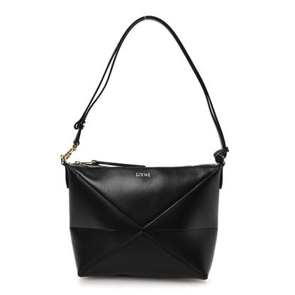 Loewe Shiny Calfskin Puzzle Fold Pouch Black 1 of 9