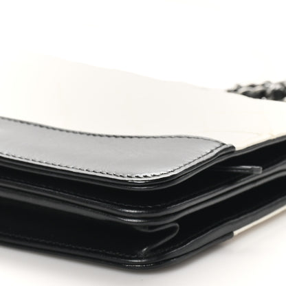 Chanel Aged Calfskin Quilted Gabrielle Wallet On Chain WOC White Black 11 of 11