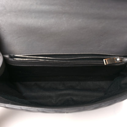 Saint Laurent Sheepskin Matelasse Chevron Monogram Large College Satchel Dark Anthracite 5 of 13