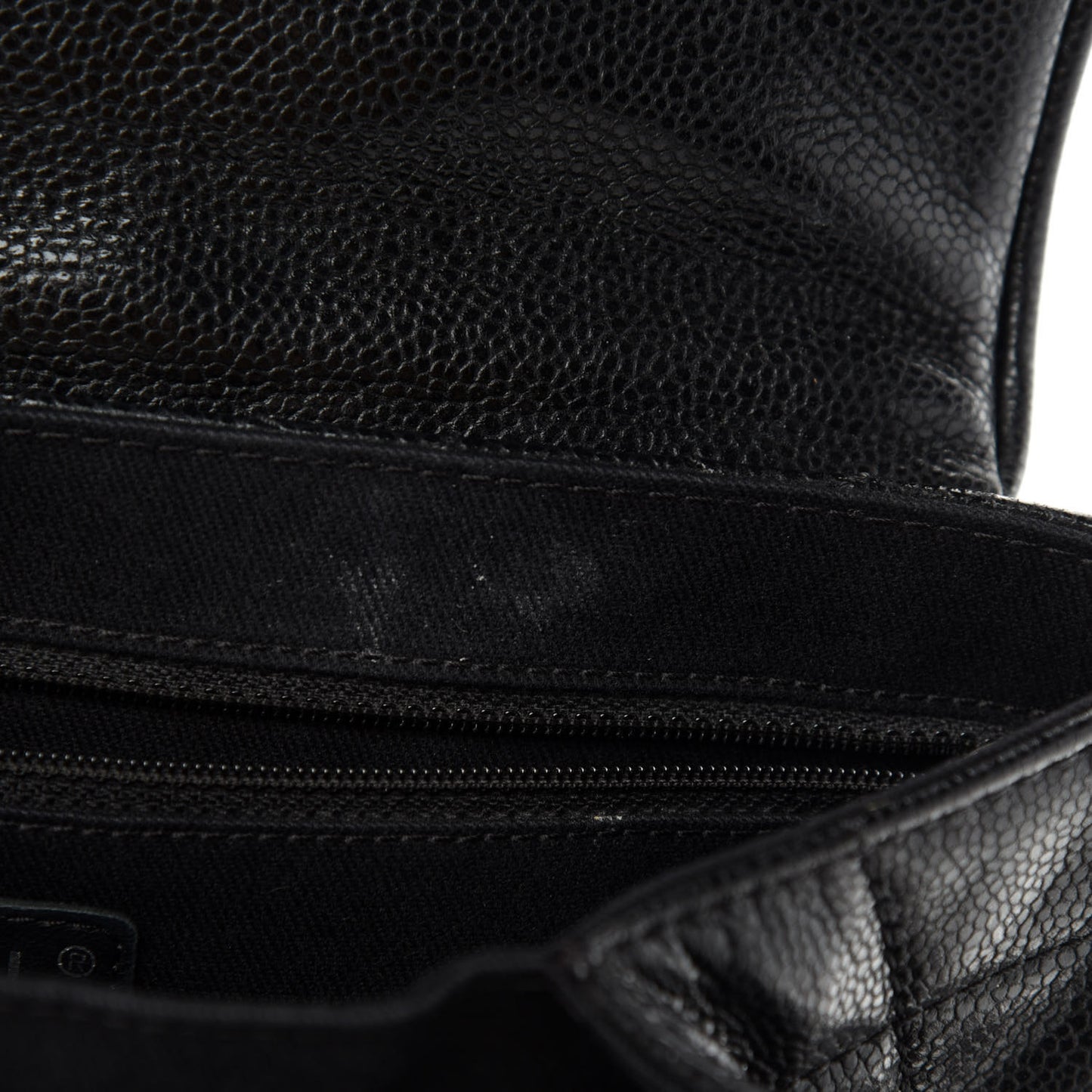 Caviar Quilted Timeless Accordion Flap Black