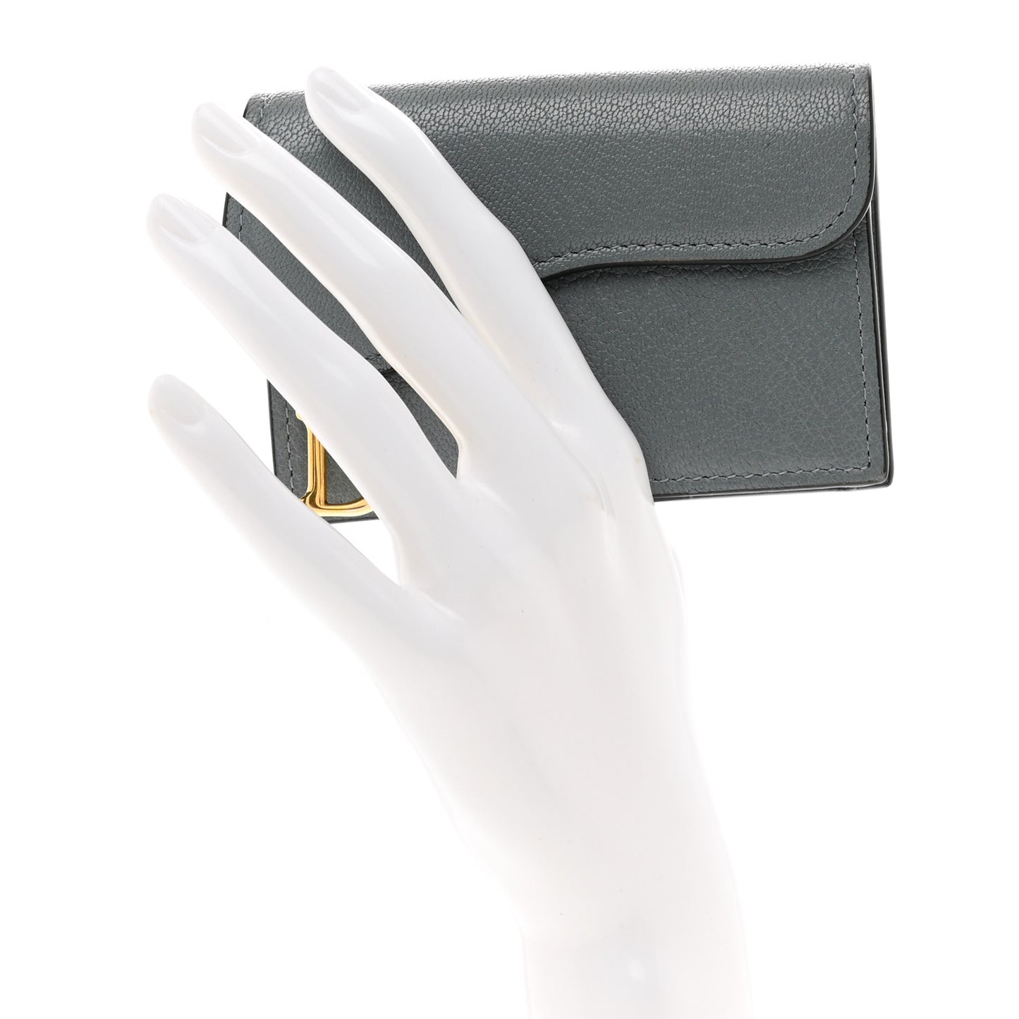 Goatskin Saddle Card Holder Sky Blue