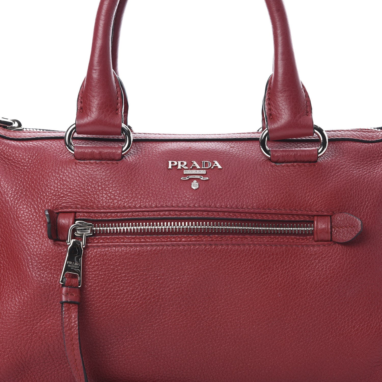 Prada Vitello Phenix Shopping Satchel Rosso 8 of 14