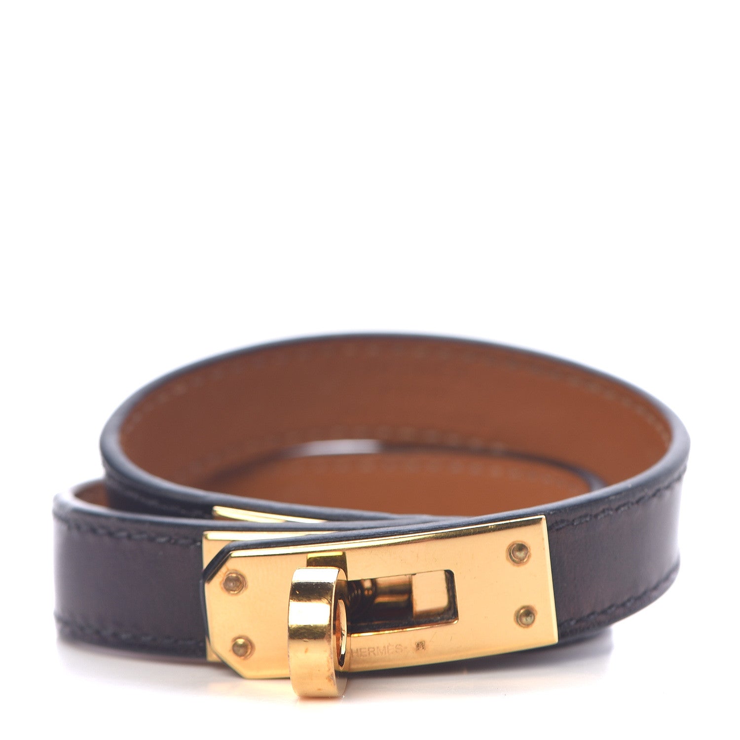 Hermes Box Kelly Double Tour Bracelet XS Black 1 of 7
