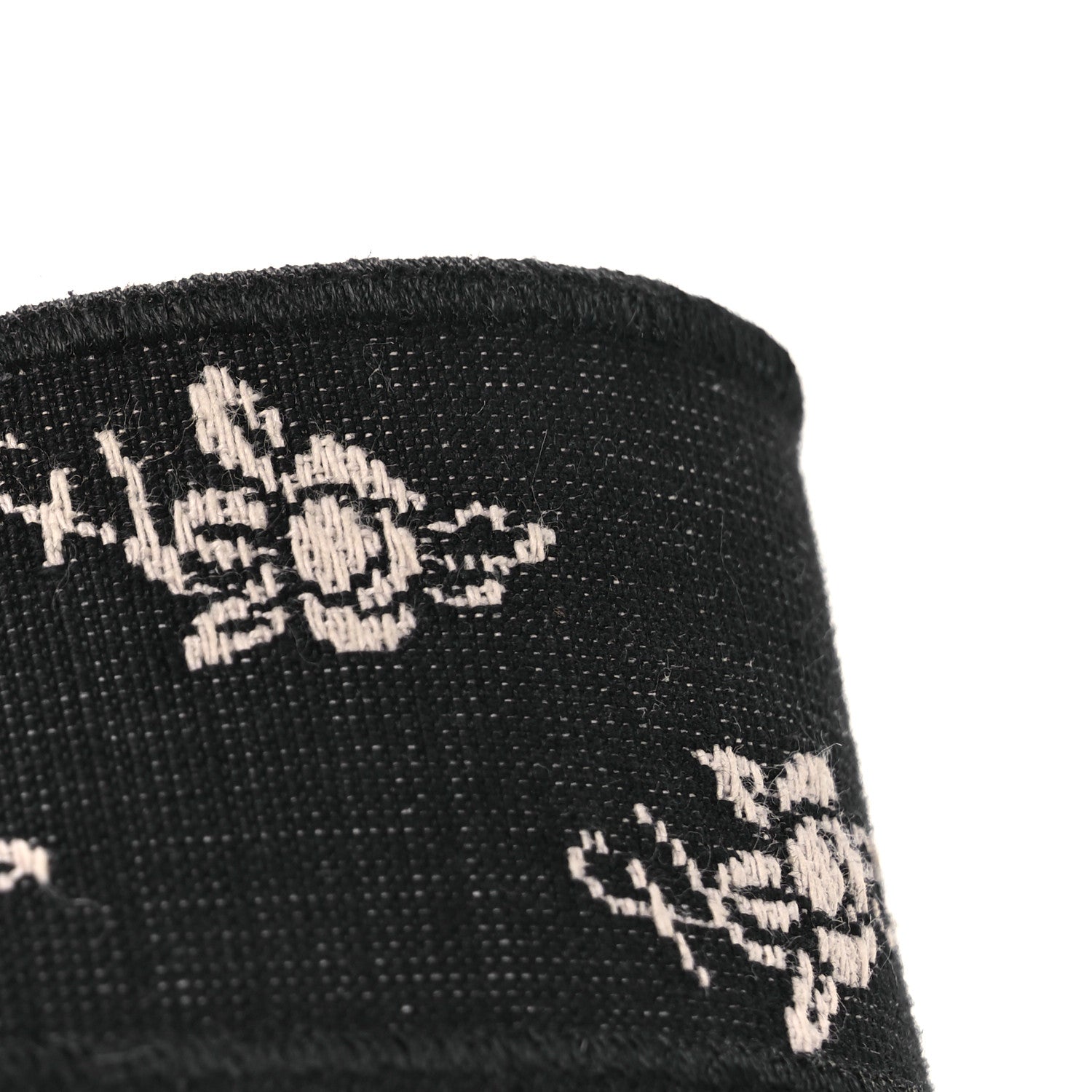 Fendi Canvas Ribbon Rose Vitello Adjustable Strap You Black Pink 6 of 7