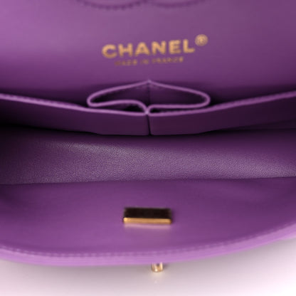 Chanel Lambskin Quilted Small Double Flap Purple 4 of 9