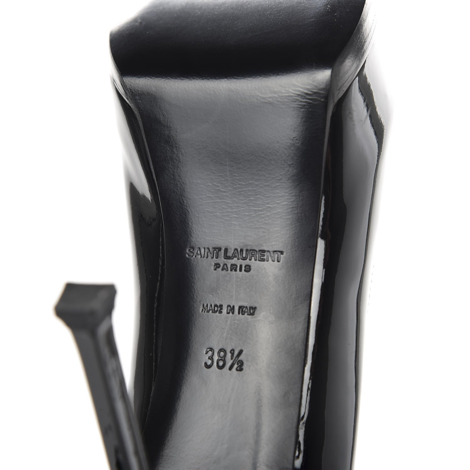 Saint Laurent Patent Tribtoo 80 Platform Pumps 38.5 Black 8 of 10