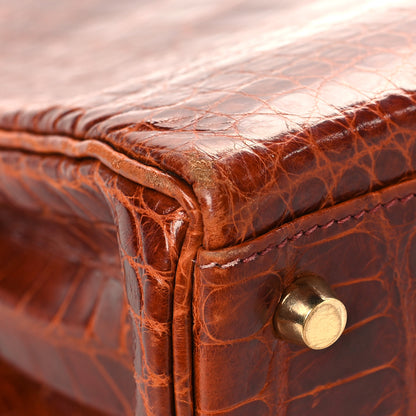 Hermes Shiny Alligator Kelly Retourne 32 Miel 10 of 12