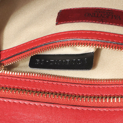 Valentino Garavani Vitello Rockstud Double Handle Tote Rosso Valentino 7 of 7