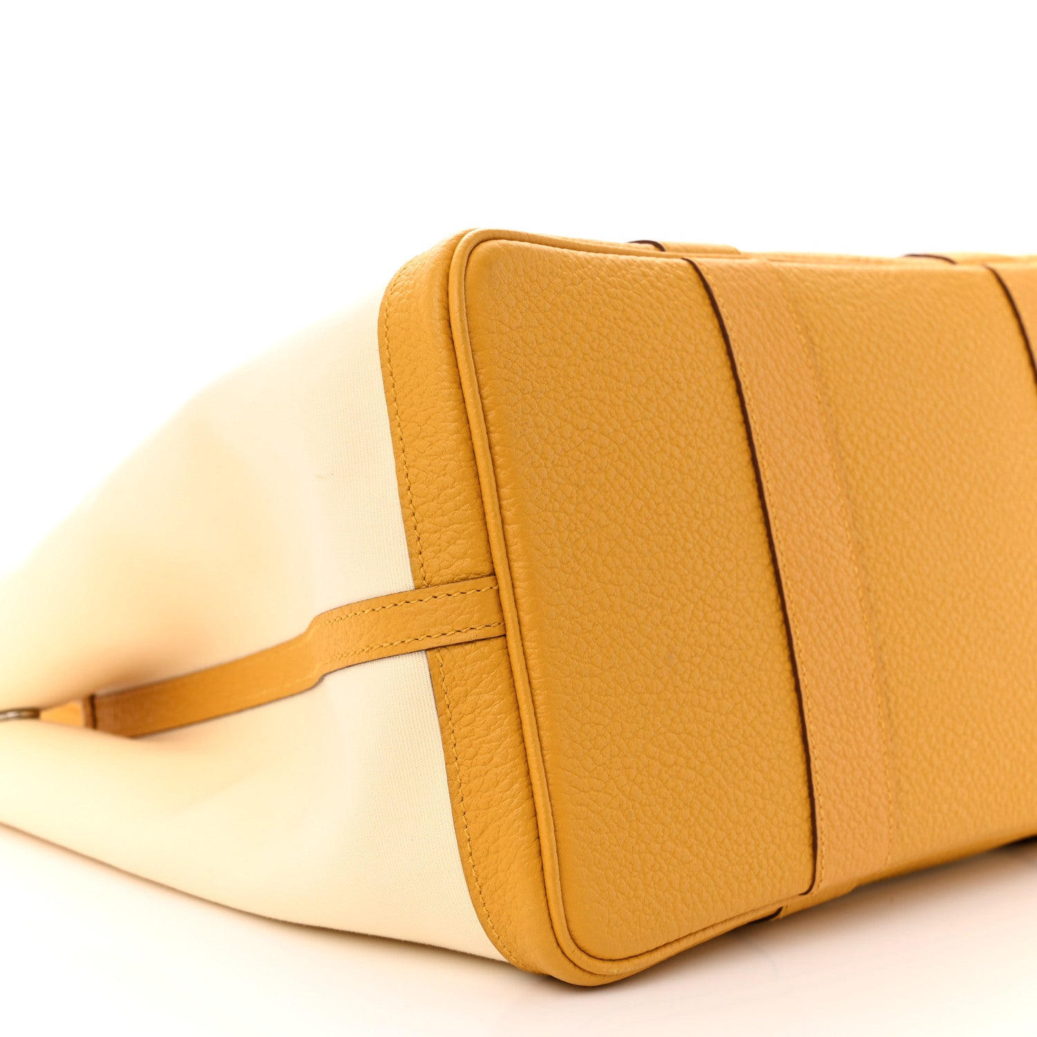 Hermes Toile Militaire Vache Country Garden Party 36 MM Tote Jaune Ambre 9 of 11