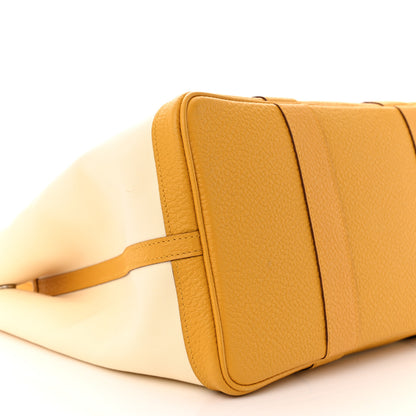 Hermes Toile Militaire Vache Country Garden Party 36 MM Tote Jaune Ambre 9 of 11