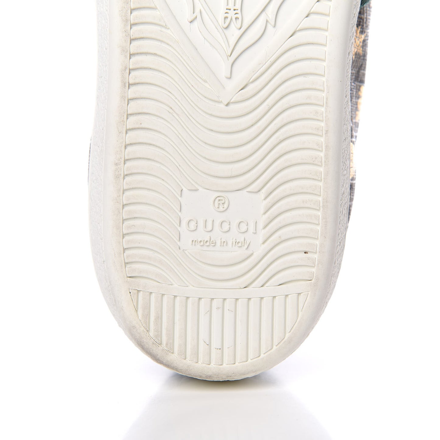 GG Supreme Monogram Bees Ayers Web Womens Ace Sneakers 38 Beige Oro Green Red
