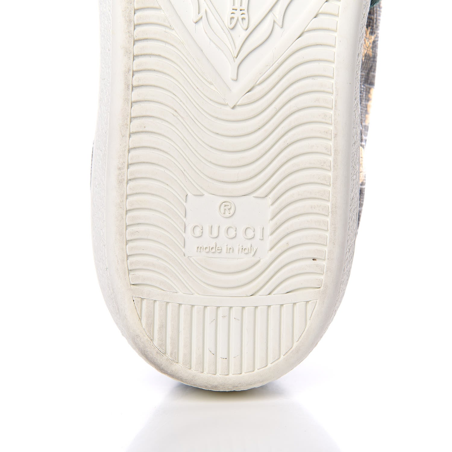 Gucci GG Supreme Monogram Bees Ayers Web Womens Ace Sneakers 38 Beige Oro Green Red 8 of 13