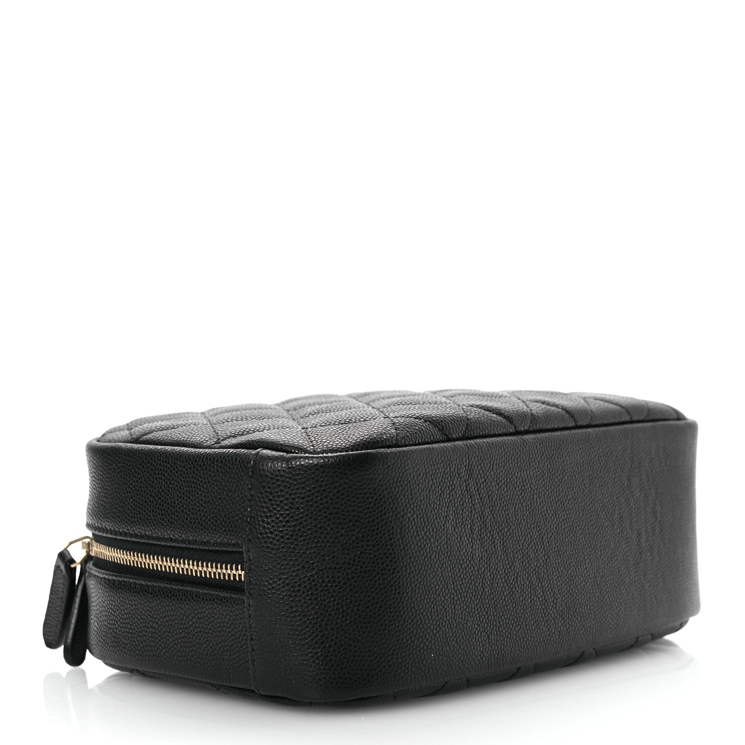Chanel Caviar Quilted Medium Curvy Pouch Cosmetic Case Black 4 of 11