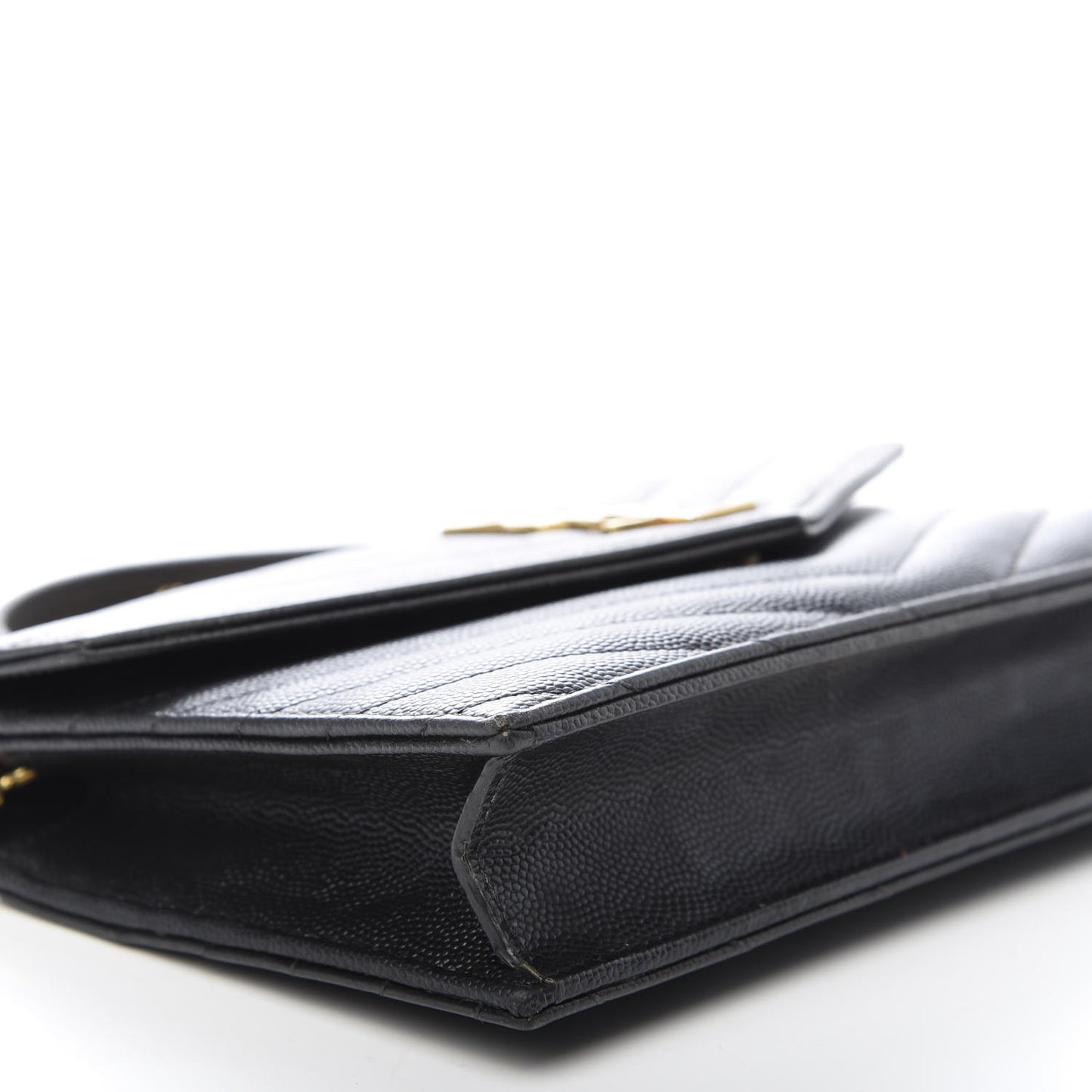 Grain De Poudre Matelasse Chevron Monogram Chain Wallet