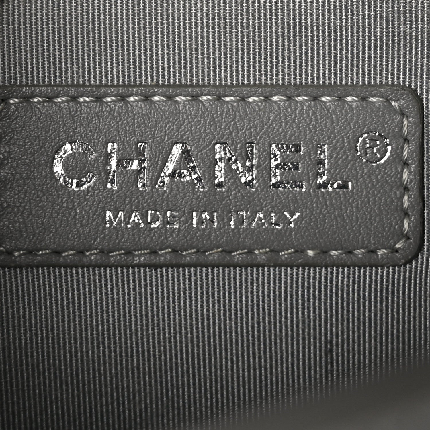 Chanel Calfskin Chevron Quilted Small Boy Flap Grey 6 of 11