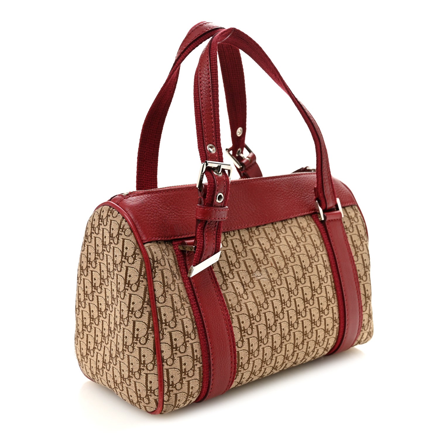 Christian Dior Monogram Street Chic Boston Red Beige 3 of 10