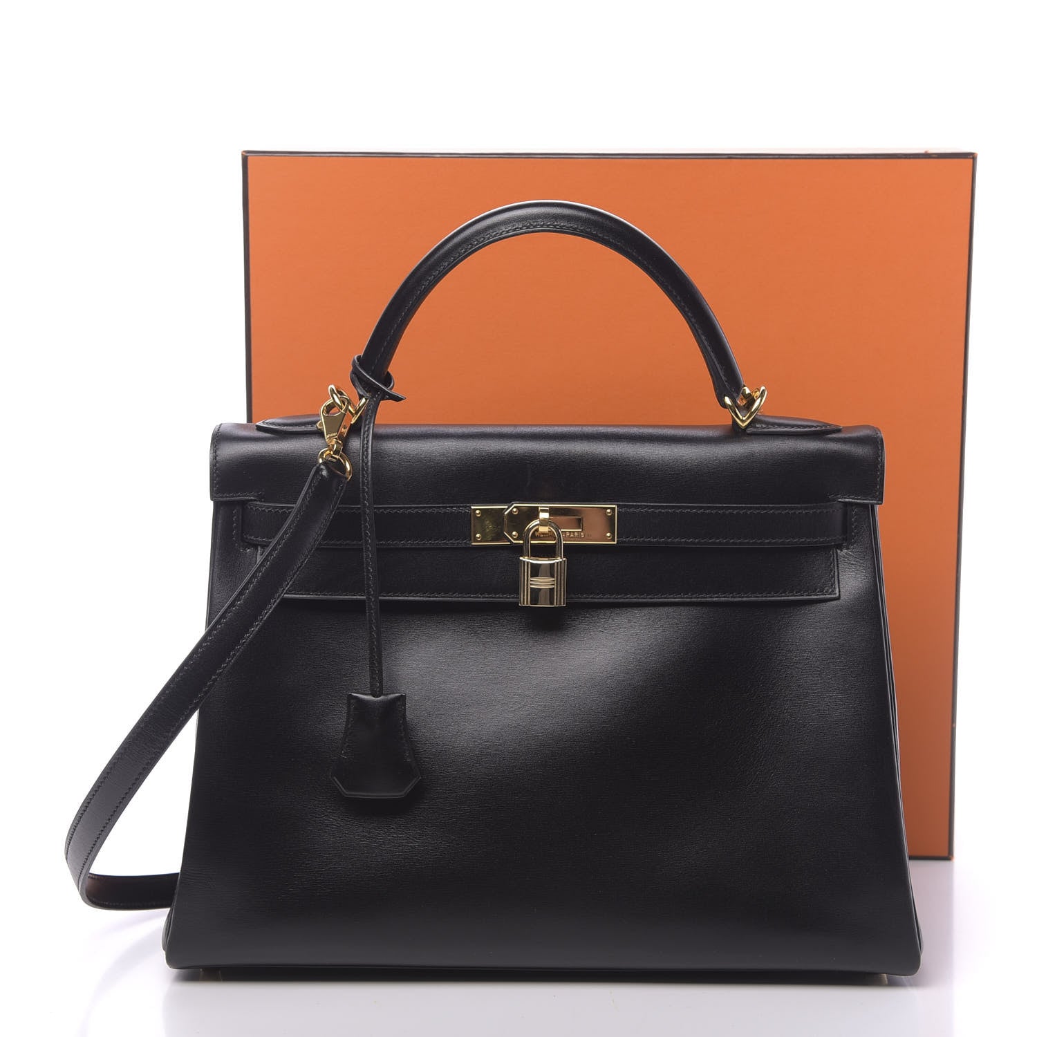 Hermes Box Kelly Retourne 32 Black 15 of 15