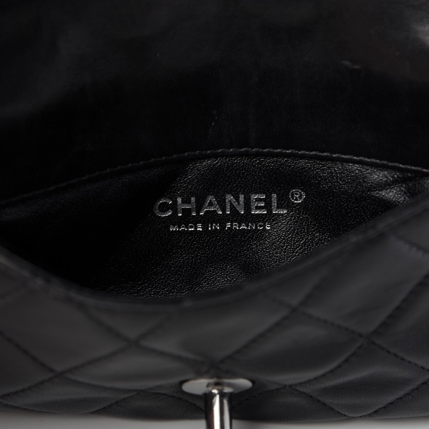 Chanel Lambskin Quilted Mineral Nights Flap Wristlet Black 8 of 9