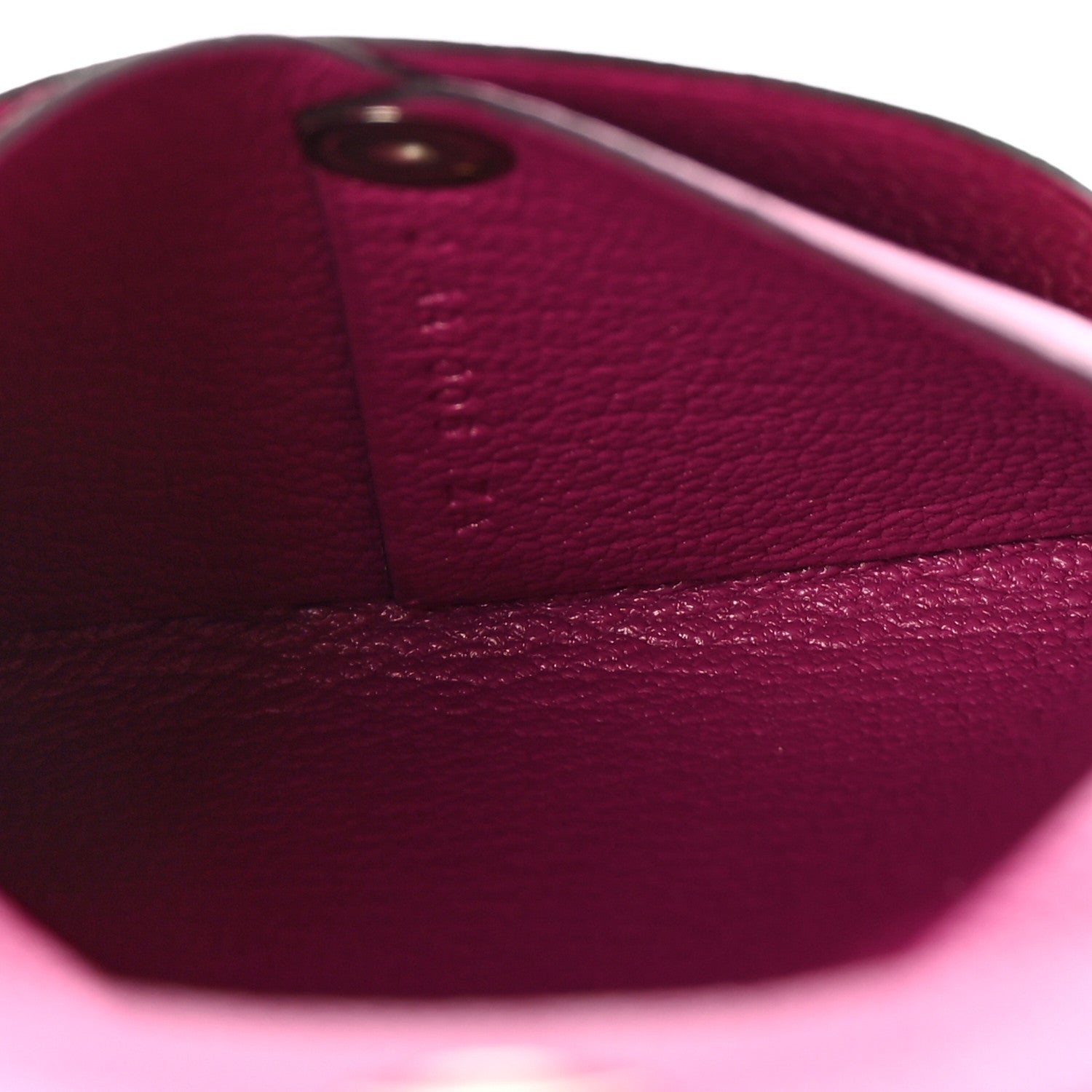 Hermes Chevre Mysore Bastia Coin Purse Rose Pourpre 5 of 8