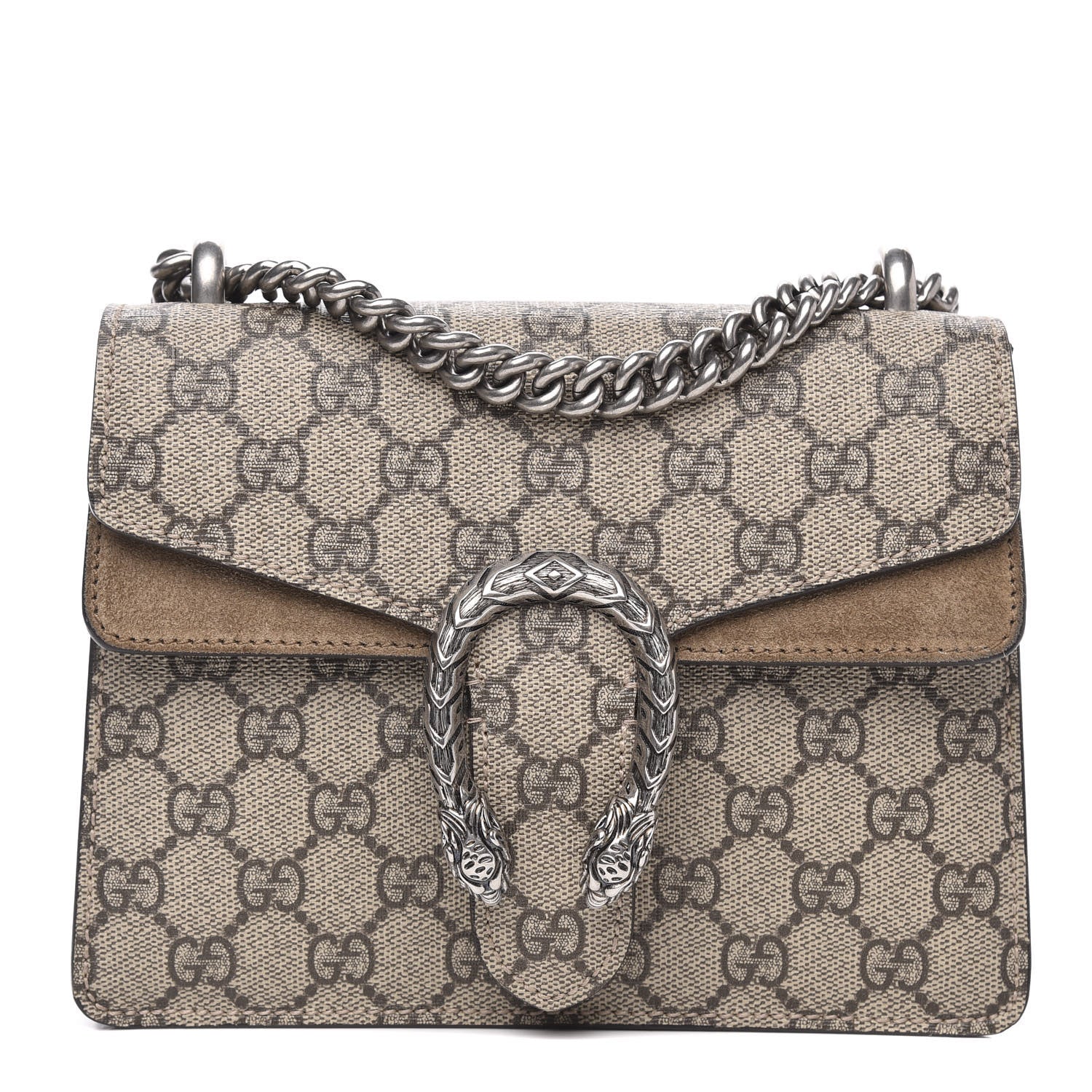 Gucci GG Supreme Monogram Mini Dionysus Shoulder Bag Taupe 1 of 12