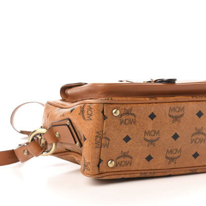 MCM Calfskin Visetos Messenger Cognac 8 of 11