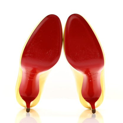 Christian Louboutin Patent New Simple 100 Pumps 37.5 Sun 5 of 8