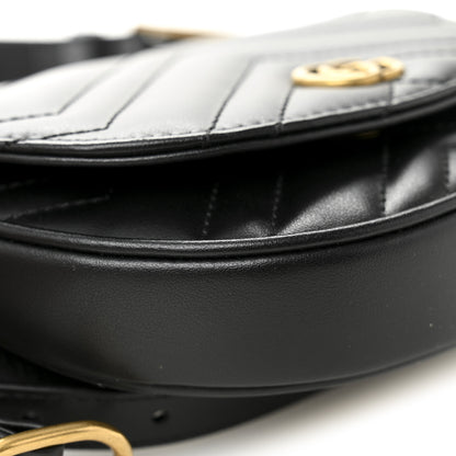 Gucci Calfskin Matelasse GG Marmont Multi Belt Bag 100 40 Black Mystic White 18 of 25