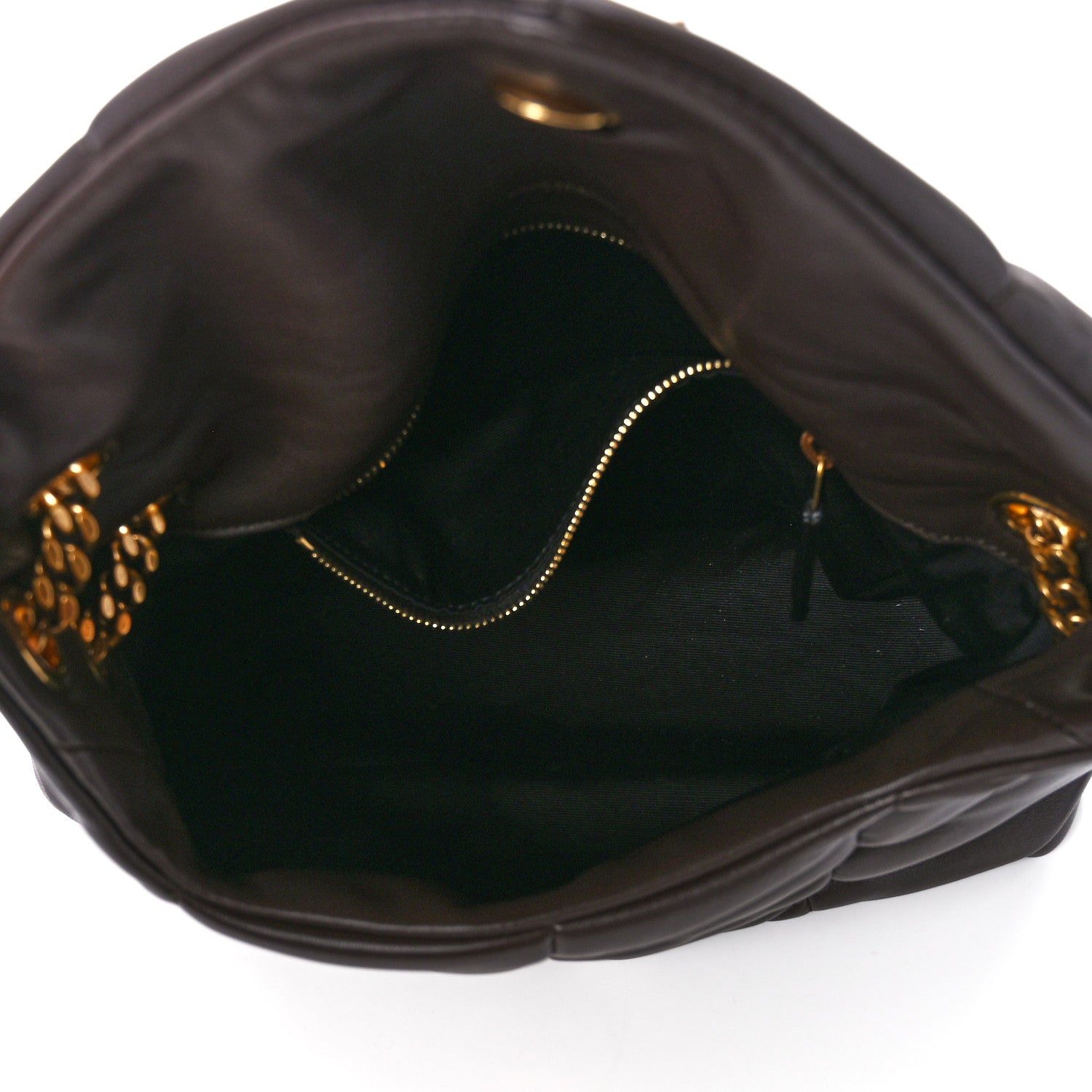 Saint Laurent Lambskin Quilted Small Loulou Puffer Monogram Chain Satchel Seaweed 5 of 12