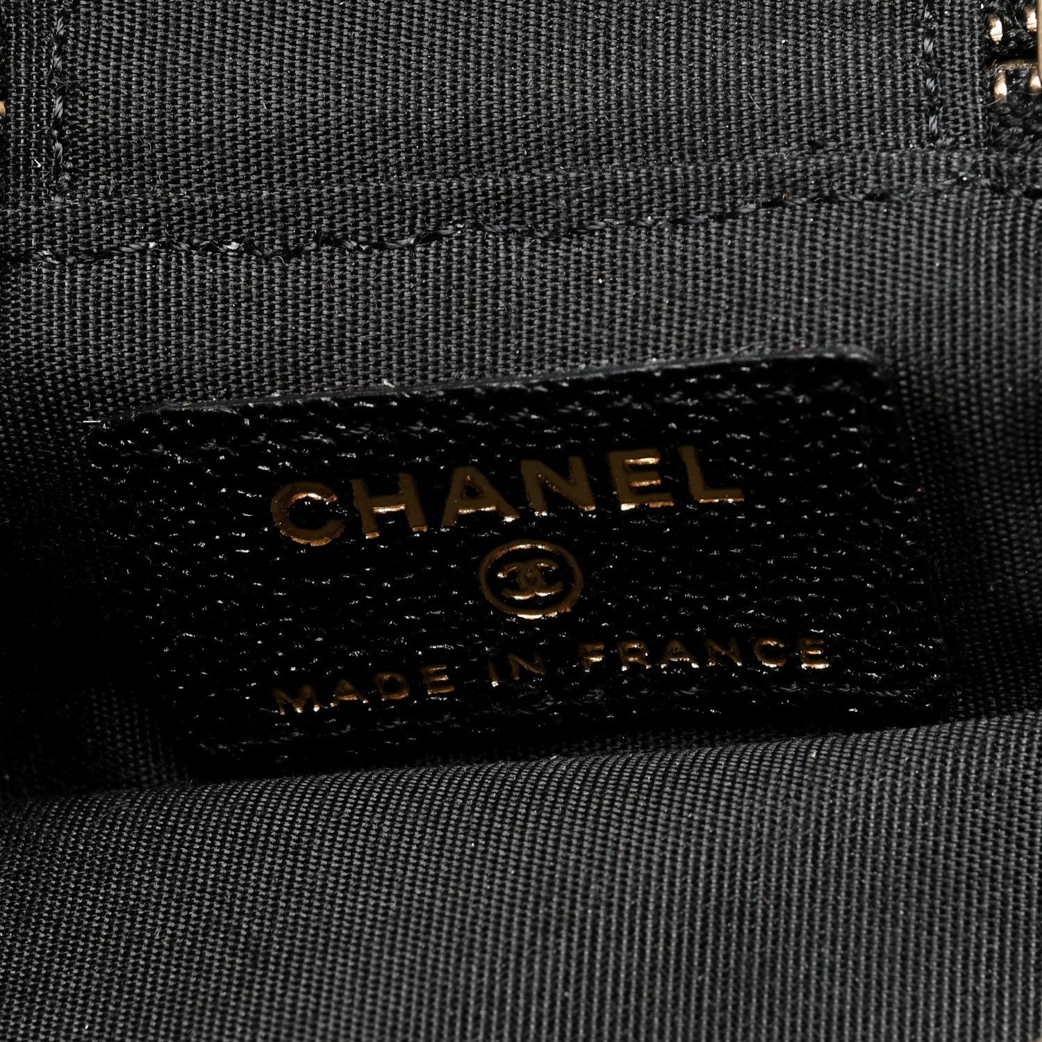 Chanel Caviar Quilted Mini Top Handle Vanity With Chain Black 6 of 10
