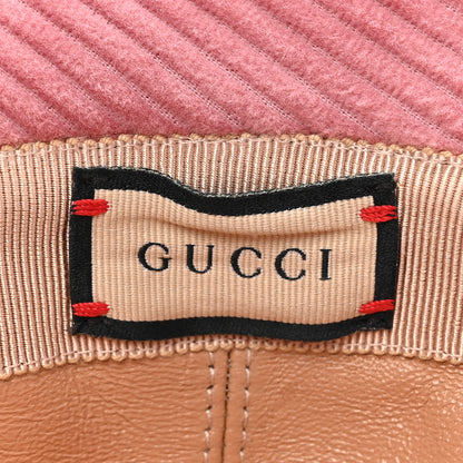 Gucci Lanzo Stretch Cord Azalea Calfskin Horsebit Bob Mulina Bucket Hat M Lipstick Rose Blue 8 of 9