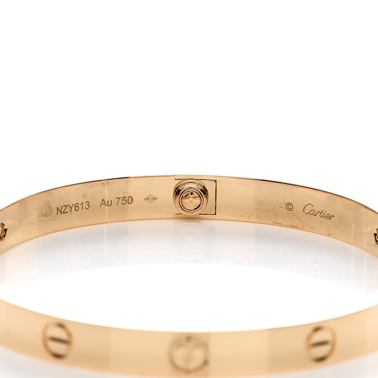18K Pink Gold 4 Diamond LOVE Bracelet 19