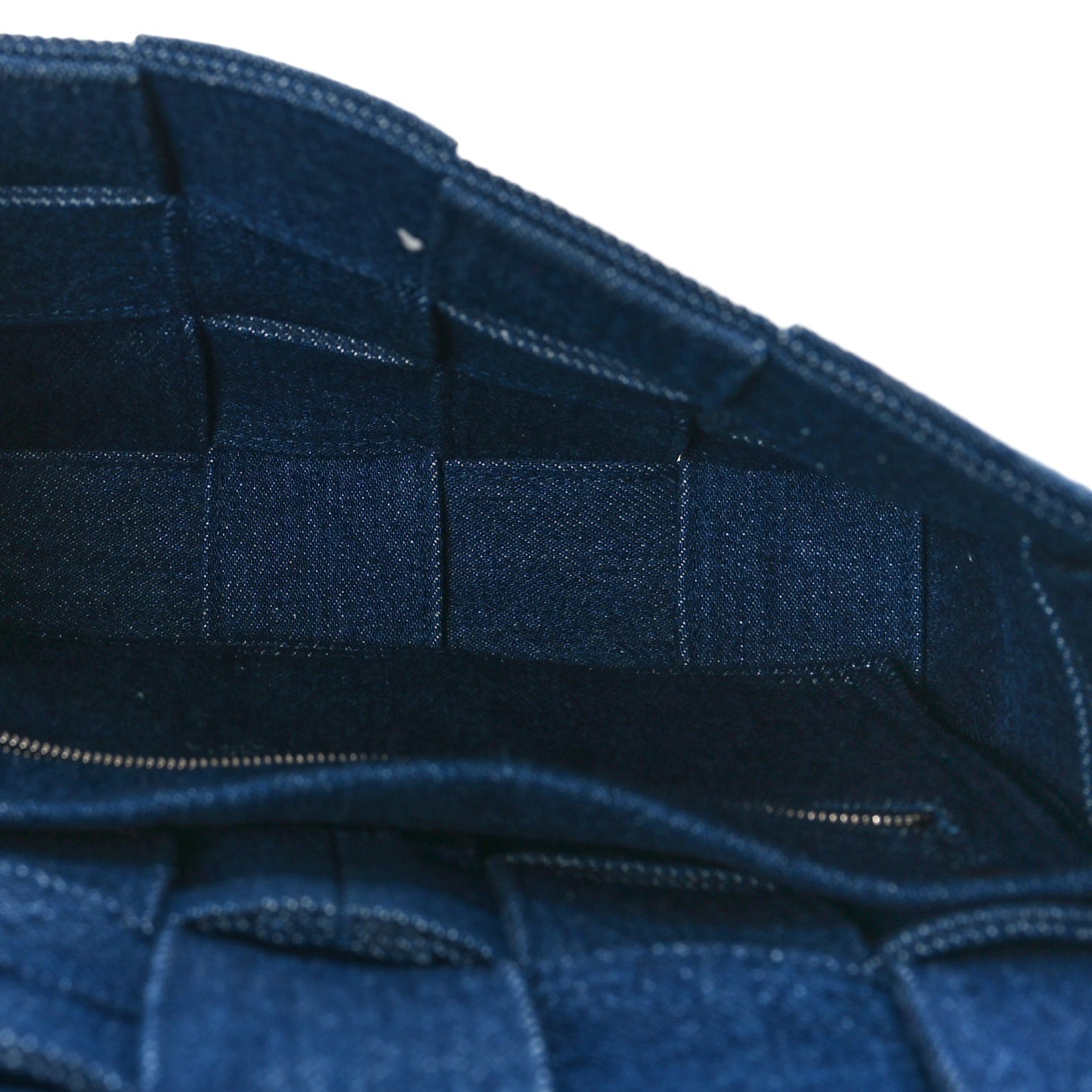 Denim Maxi Intrecciato Cassette Crossbody Bag Indigo